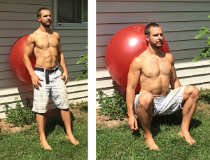 Swiss Ball Wall Squat